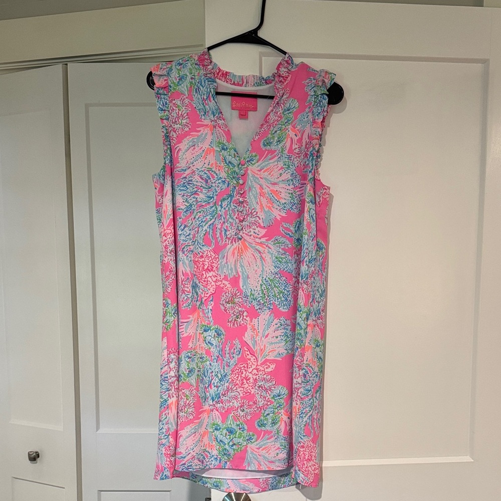 Lilly Pulitzer Pink and Blue Floral Mini Dress